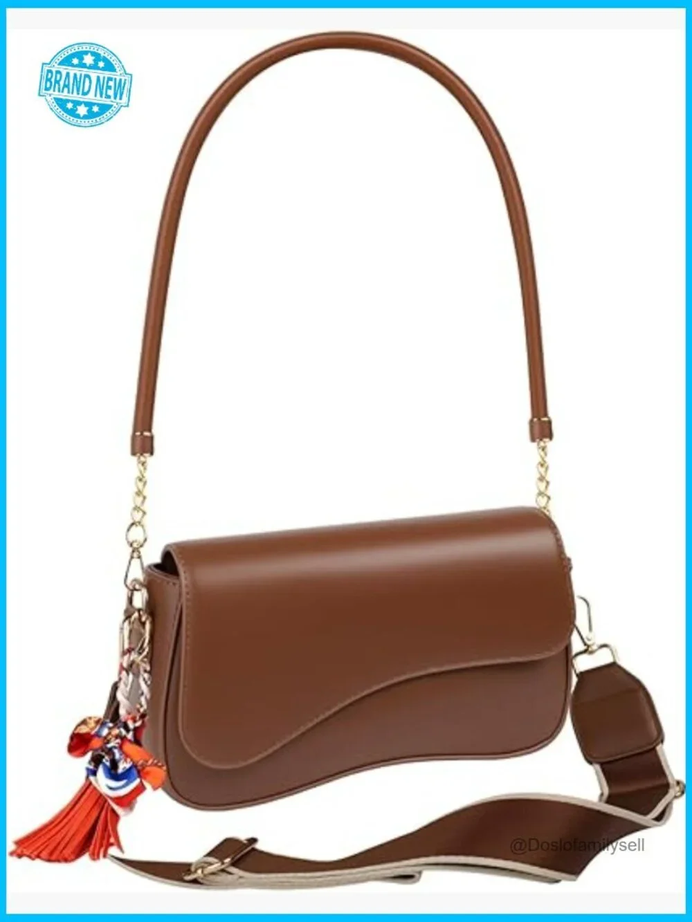 Y2K Hobo Shoulder Bag Faux Leather Crossbody Purse Trendy Clutch Handbag